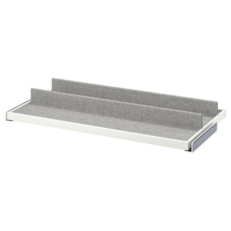 Выдвижная полка с вставкой для/обуви, белый, светло-серый 100x58 см IKEA KOMPLEMENT КОМПЛИМЕНТ 893.320.77