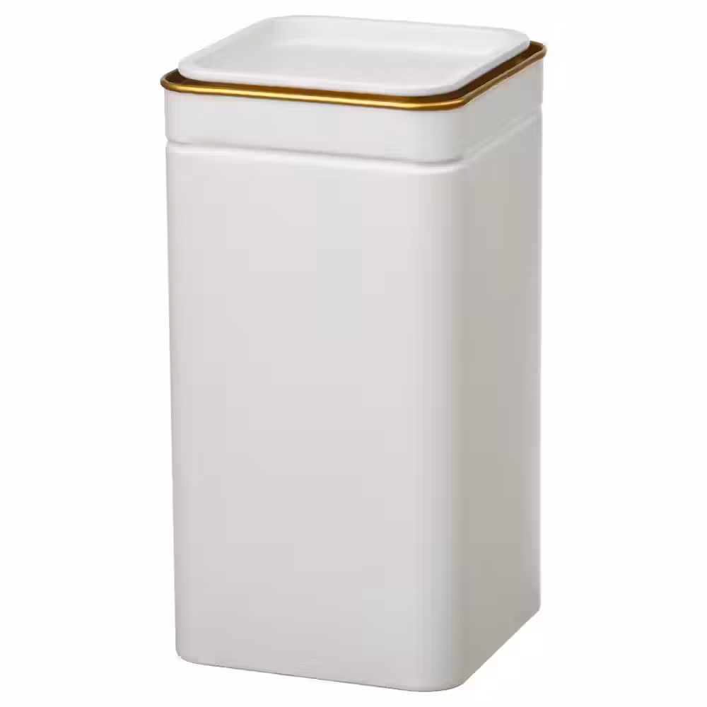 BLOMNING Банка с крышкой - белый с оттенком/для кофе/чая 10x10x20 см - фото 1