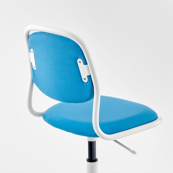 Детский стул для письменного стола, белый/Висле ярко-синий IKEA ÖRFJÄLL ОРФЬЕЛЛЬ 503.730.21 - схема-чертеж с размерами