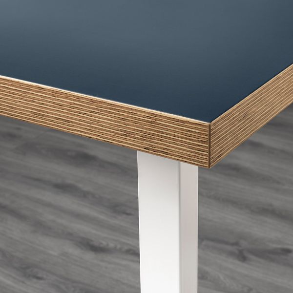Стол, синий, белый 150x75 см IKEA ЛИННМОН / ГОДВИН 592.792.60 - схема-чертеж с размерами