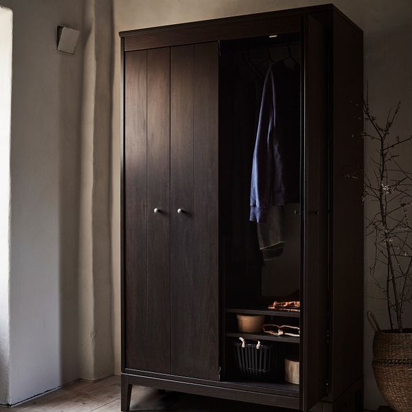 Гардероб, темно-коричневый морилка, 121x211 см IKEA IDANÄS ИДАНЭС 504.588.31 - фото 7