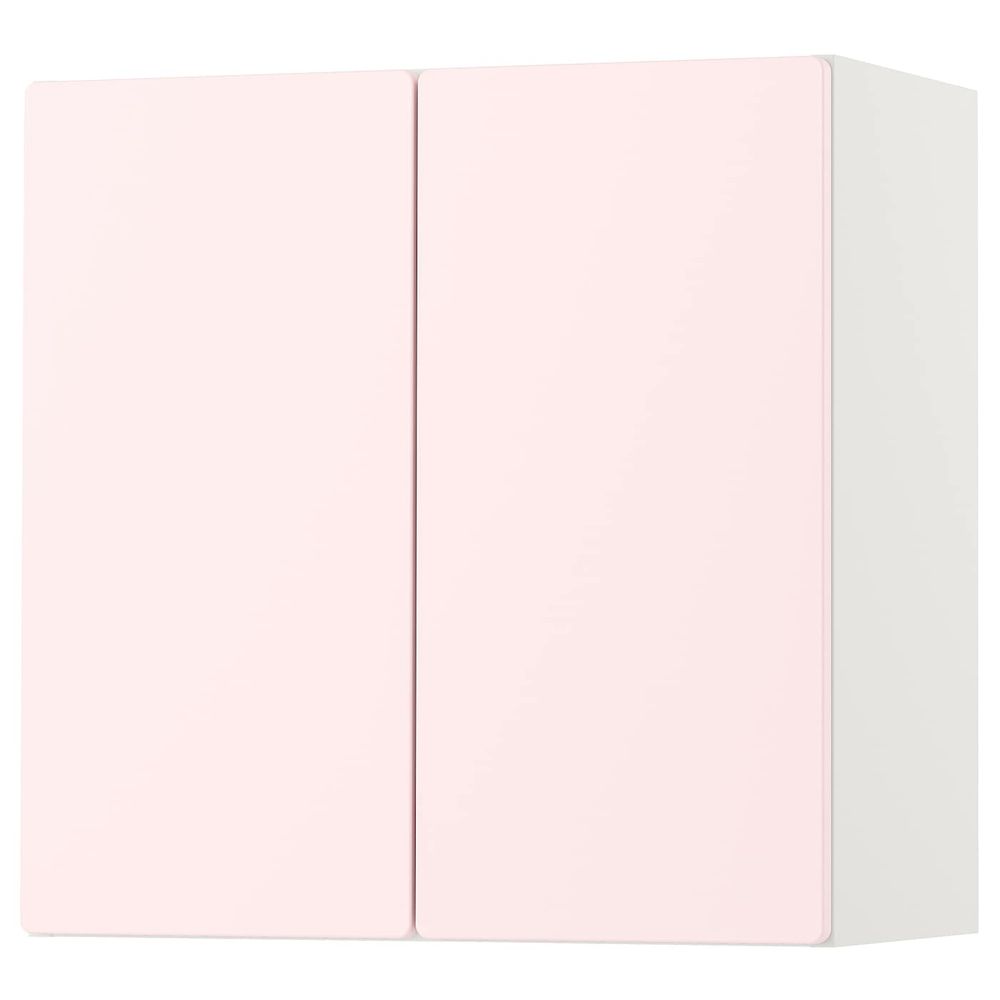 Навесной шкаф, белый бледно-розовый/с 1 полкой 60x32x60 см IKEA SMÅSTAD СМОСТАД 693.951.03 - фото 1