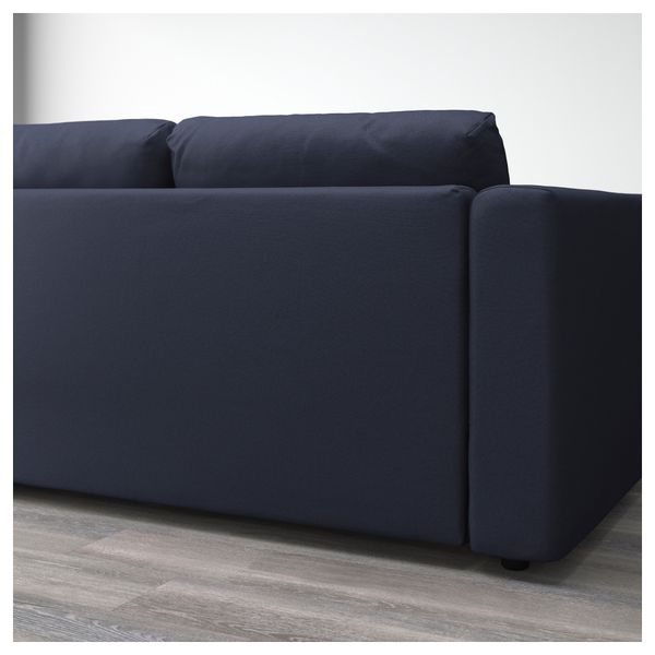 4-местный угловой диван ВИМЛЕ, Оррста черно-синий - фото 4