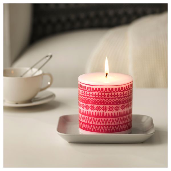 Неароматическая свеча формовая ВИНТЕР 2017, с рисунком, красный (10 см) - схема-чертеж с размерами