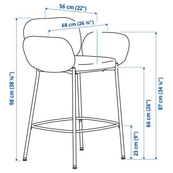 IKEA, дополнительный ракурс - схема-чертеж с размерами
