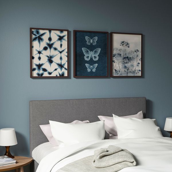 Постер БИЛЬД, Синие бабочки (30x40 см) - схема-чертеж с размерами