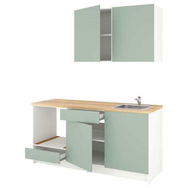 Кухня, серо-зеленый 180x61x220 см IKEA KNOXHULT КНОКСХУЛЬТ 394.143.63 - фото 1