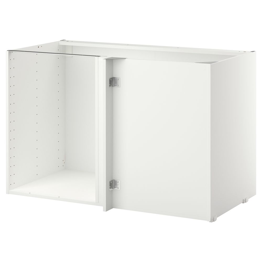 Каркас напольного шкафа углового, белый, 128x68x80 см IKEA METOD МЕТОД 602.055.17 - фото 1