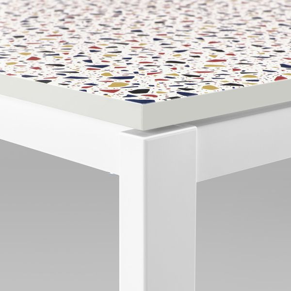 Стол и 2 стула, мозаичный орнамент белый/белый 75x75 см IKEA MELLTORP МЕЛЬТОРП / ADDE АДДЕ 893.901.33 - фото 3