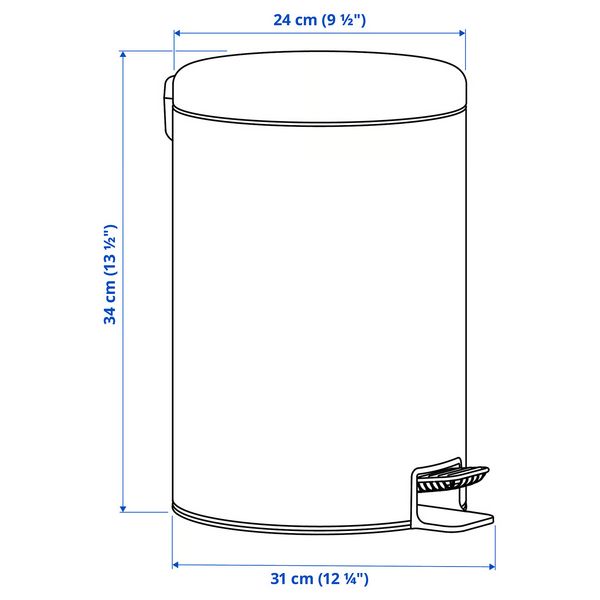 IKEA, дополнительный ракурс - схема-чертеж с размерами