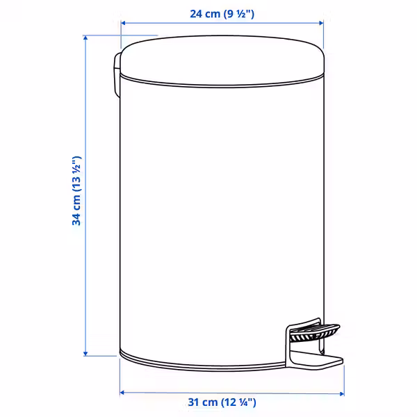 IKEA, дополнительный ракурс - схема-чертеж с размерами