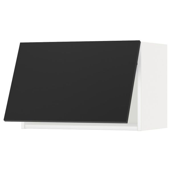 Навесной горизонтальный шкаф, белый/Юдевалла антрацит 60x40 см IKEA METOD МЕТОД 193.938.80 - схема-чертеж с размерами