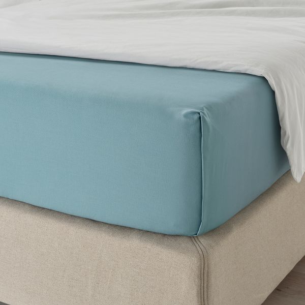 Простыня, 240x260 см, голубой IKEA DVALA ДВАЛА 205.017.08 - фото 3