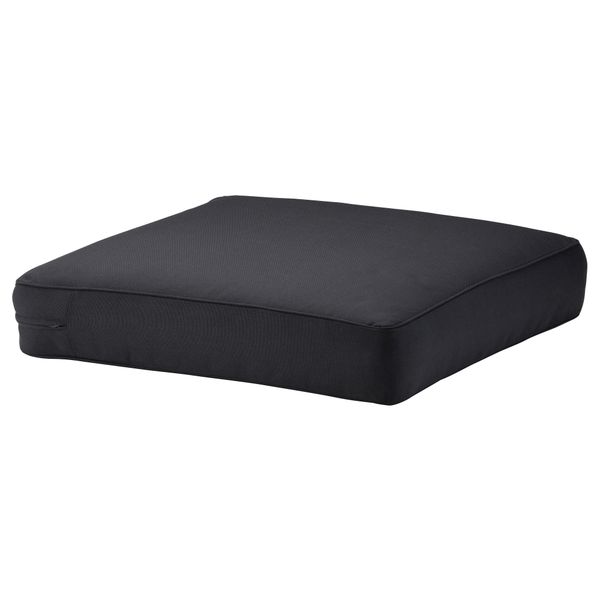 Подушка на сиденье для садовой мебели КУНГСЭ, черный (62x62 см) - фото 1