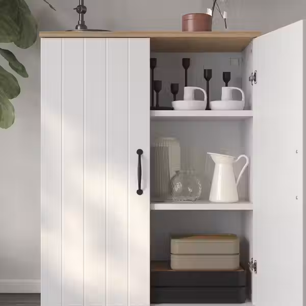 SKRUVBY Шкаф с дверями - белый 70x90 см - схема-чертеж с размерами