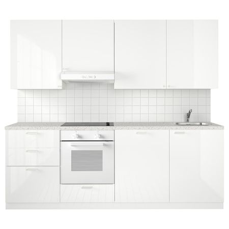 Кухня, белый/Рингульт белый 240x60x228 см IKEA METOD МЕТОД 593.873.30