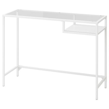 Стол для ноутбука, белый, стекло, 100x36 см IKEA VITTSJÖ ВИТШЁ 403.034.44