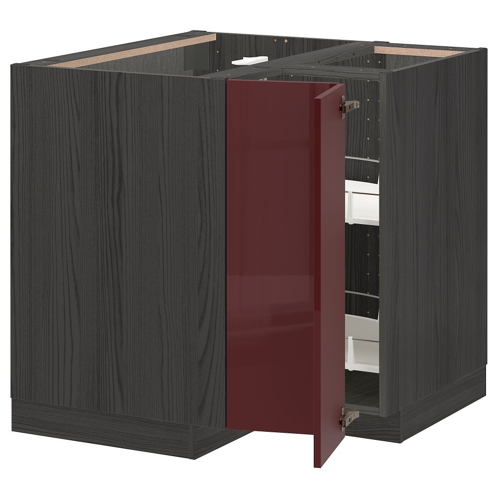 Угловой Напольный шкаф с вращающейся секцией, 88x88 cm IKEA METOD МЕТОД 693.276.80 - фото 1