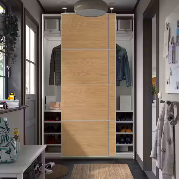 PAX / MEHAMN Гардероб с раздвижными дверьми - фото 3