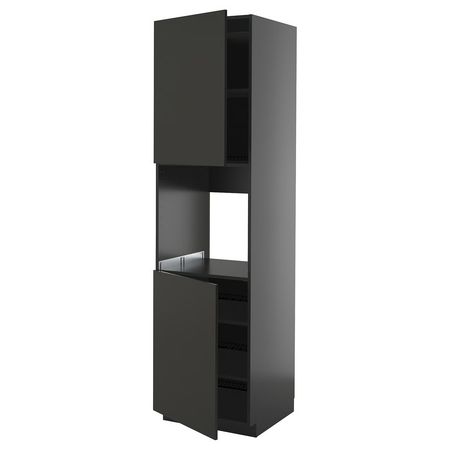 METOD Высок шкаф д/духовки/2дверцы/полки