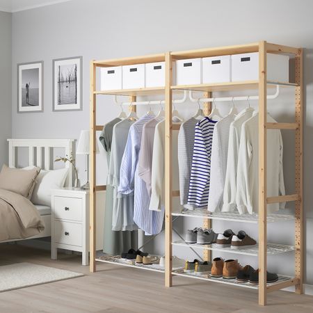 Стеллаж с полками/штангами, сосна 174x50x179 см IKEA IVAR ИВАР 592.856.85