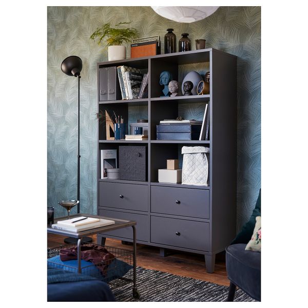 Модуль для хранения, темно-серый 120x173 см IKEA BRYGGJA БРЮГГИА 704.219.12 - фото 5