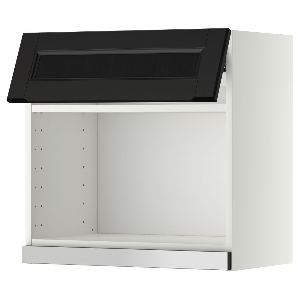 Навесной шкаф для СВЧ-печи МЕТОД, белый, Лаксарби черно-коричневый - схема-чертеж с размерами