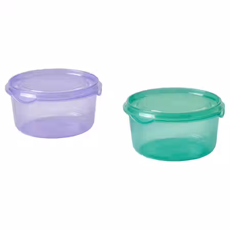 PRUTA Контейнер с крышкой для снеков - сиреневый/зеленый 0.3 л