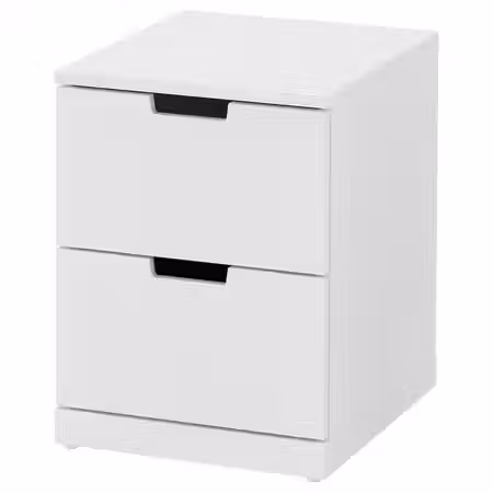 NORDLI Комод с 2 ящиками - белый 40x54 см