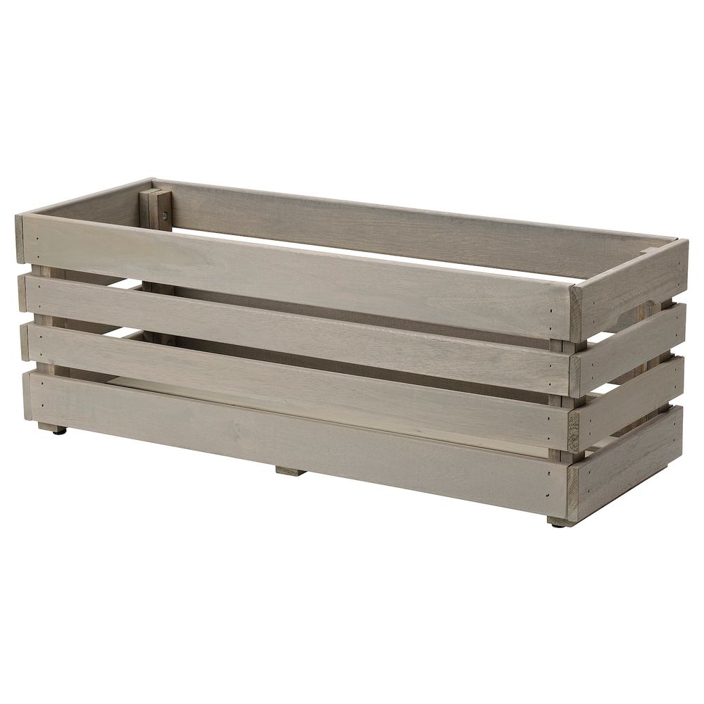 Ящик для цветов, для сада морилка/светло-серый 75x27 см IKEA STJÄRNANIS СТЭРНАНИС 005.053.02 - фото 1