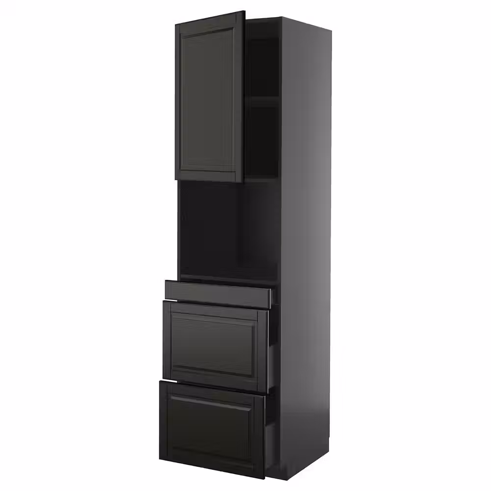 METOD / KNIVSHULT Высокий шкаф д/СВЧ/дверца/3ящика - фото 1