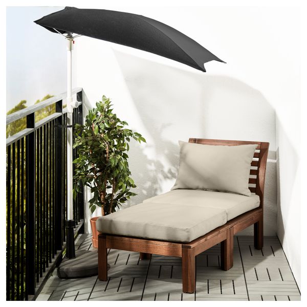 Кресло и табурет для ног, для сада ЭПЛАРО / ХОЛЛО, коричневая морилка, бежевый - фото 2