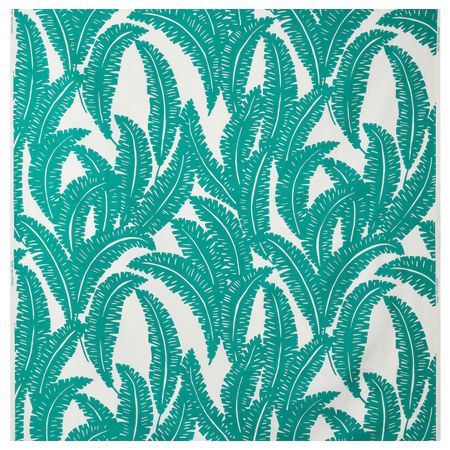 Ткань, белый, бирюзовый 150 см IKEA UGGLEMOTT УГГЛЕМОТТ 904.648.30