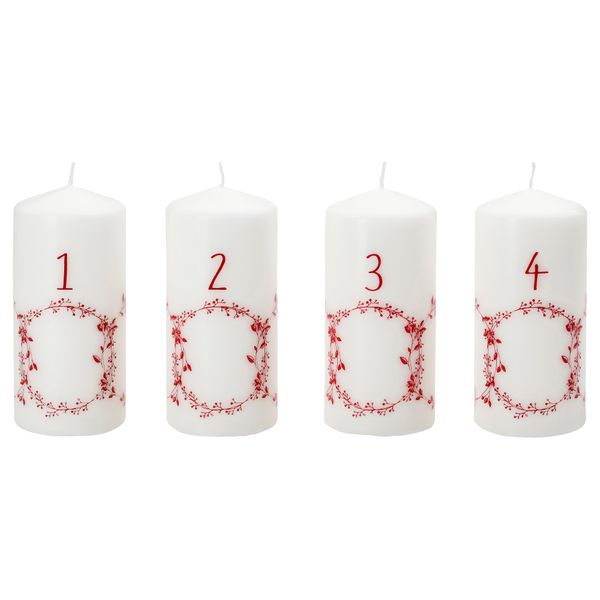 Неароматическая свеча формовая ВИНТЕР 2016, белый (15 см) - фото 1