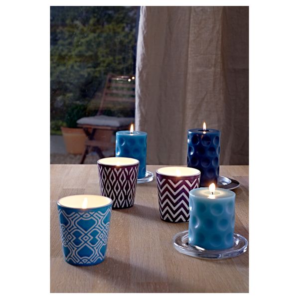 Ароматическая свеча в стакане СПРАЛЛА, сиреневый Алоэ вера, сиреневый - фото 3