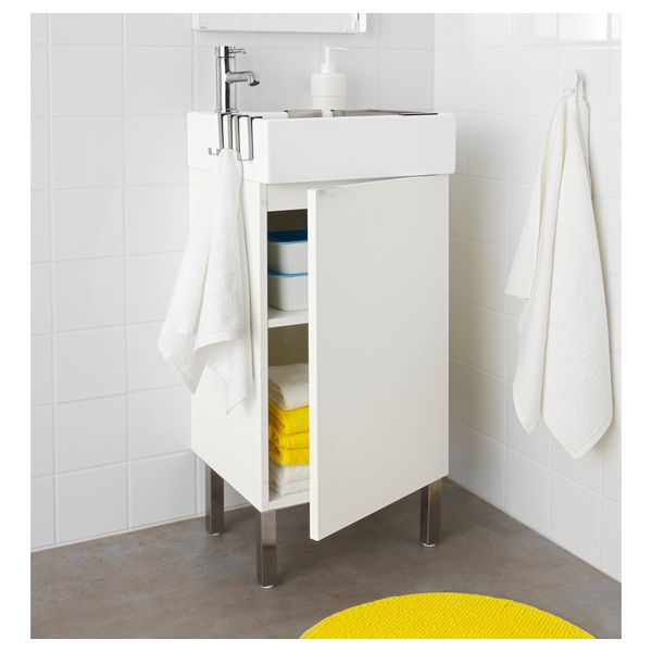 Шкаф под раковину с 1 дверцей ЛИЛЛОНГЕН, белый (40x41x92 см) - схема-чертеж с размерами