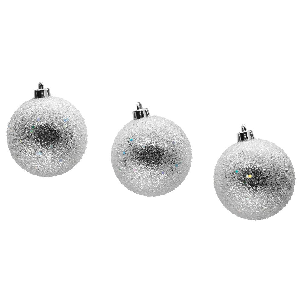 Украшение, шар ВИНТЕР 2017, серебристый (7 см) - фото 1