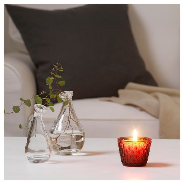 Ароматическая свеча в стакане ВИНТЕР 2016, Спелые мандарины и корица красный, красный (6 см) - схема-чертеж с размерами