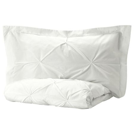 Пододеяльник и наволочка, белый 150x200/50x70 см IKEA TRUBBTÅG ТРУББТОГ 104.821.16