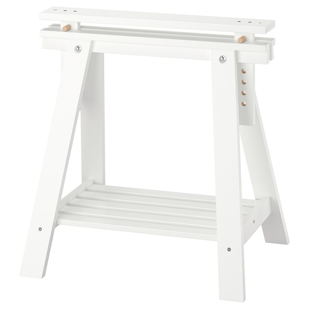 Опора для стола с полкой, белый 70x71/93 см IKEA FINNVARD ФИНВАРД 203.852.09 - фото 1