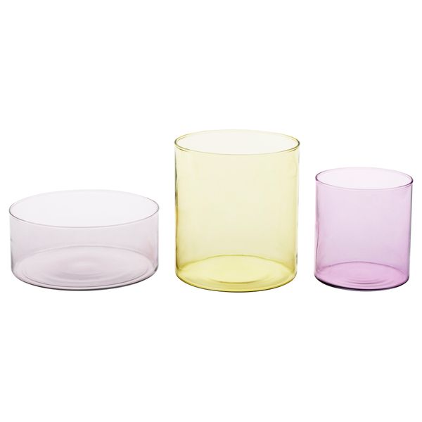 Ваза/миска, 3 шт ЦИЛИНДР, разноцветный - фото 1