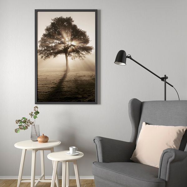 Картина с рамой, 78x118 см, Солнечные полоски, черный IKEA BJÖRKSTA БЬЁРКСТА 594.716.54 - фото 4