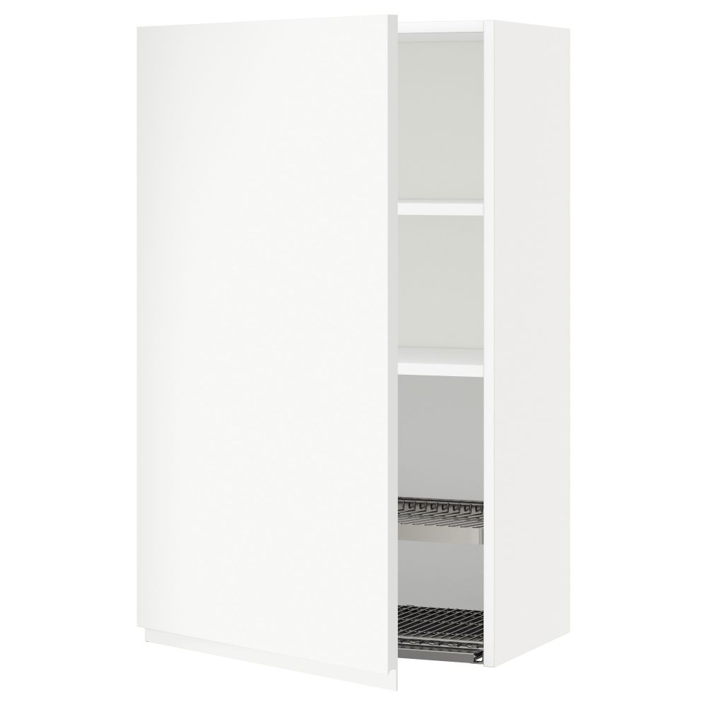 Шкаф навесной с сушкой МЕТОД, белый, Воксторп матовый белый белый - схема-чертеж с размерами