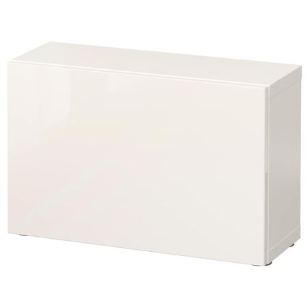 Стеллаж с дверью, белый/Сельсвикен глянцевый, белый 60x22x38 см IKEA BESTÅ БЕСТО 692.443.93