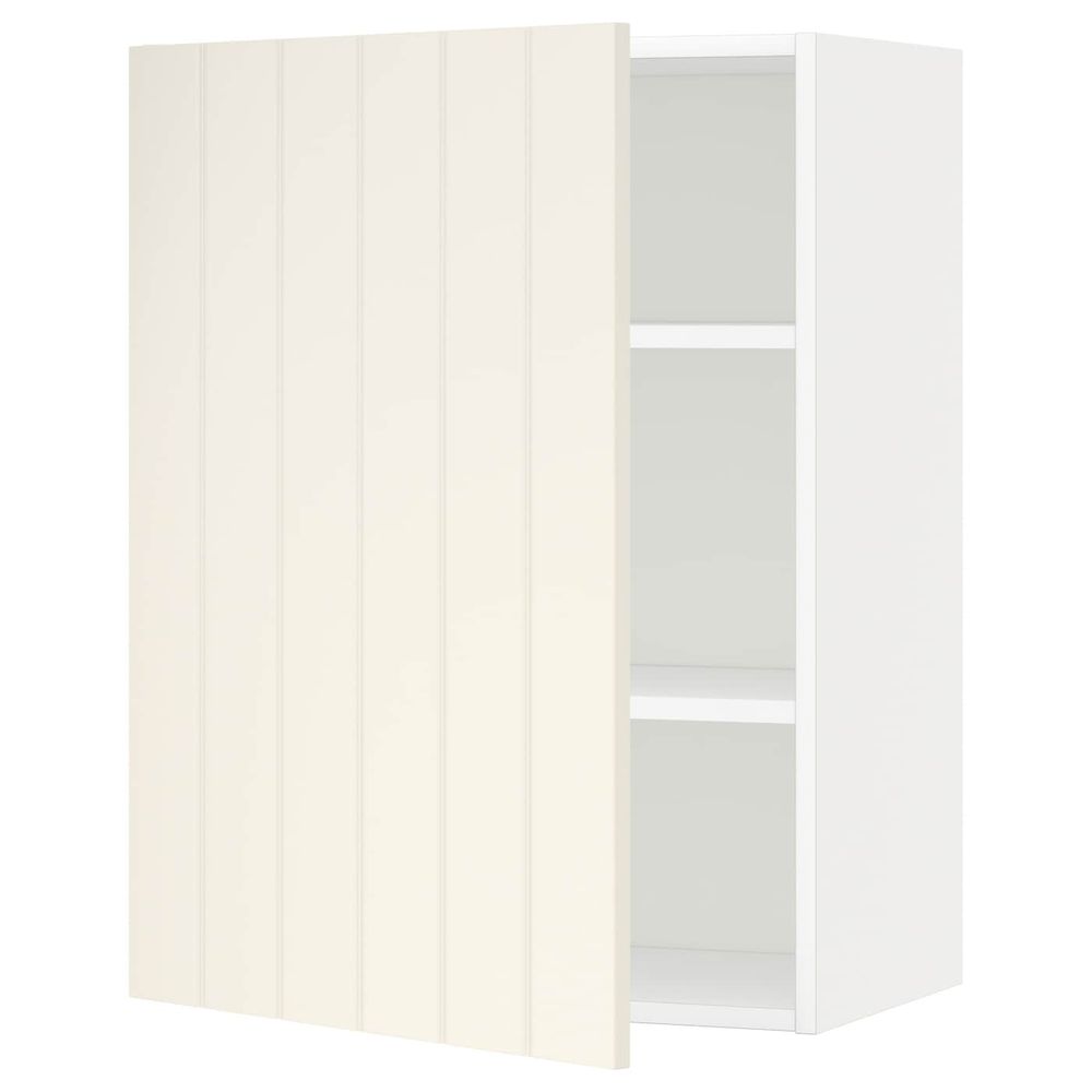 Шкаф навесной с полкой, белый/Хитарп белый с оттенком 60x80 см IKEA METOD МЕТОД 192.265.32 - схема-чертеж с размерами