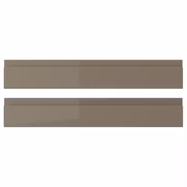 VOXTORP Фронтальная панель ящика - глянцевый темный серо-коричневый 60x10 см - фото 1