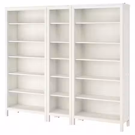 HEMNES Стеллаж - белая морилка 229x197 см