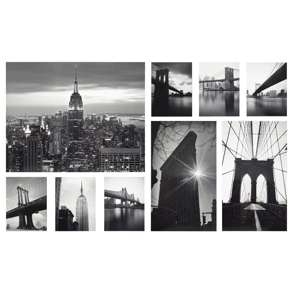 Набор картин, 9 шт. ГРОНБИ, Городские виды (179x112 см) - фото 1