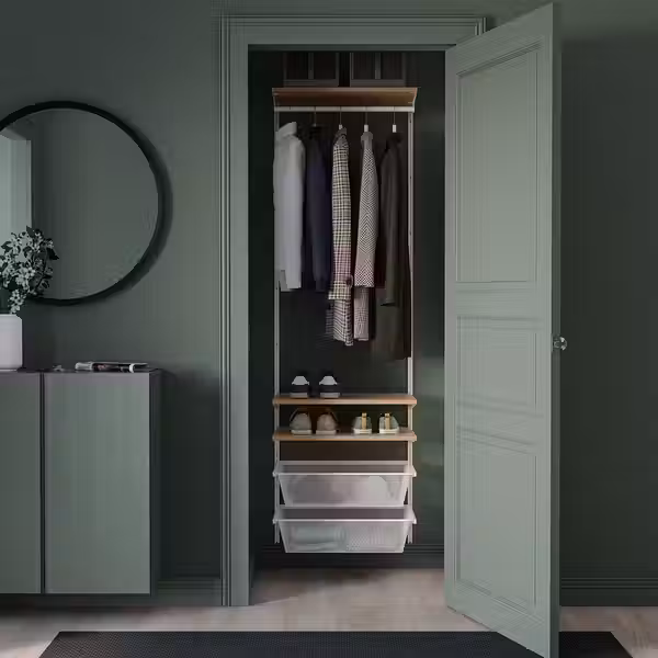 BOAXEL Гардероб, комбинация - белый/дуб 62x40x201 см - фото 3