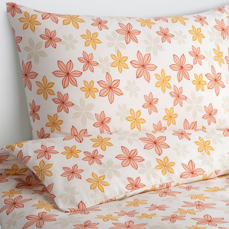Пододеяльник и 1 наволочка, цветок 150x200/50x70 см IKEA SKÄRMMAL СКЭРММАЛ 005.197.85